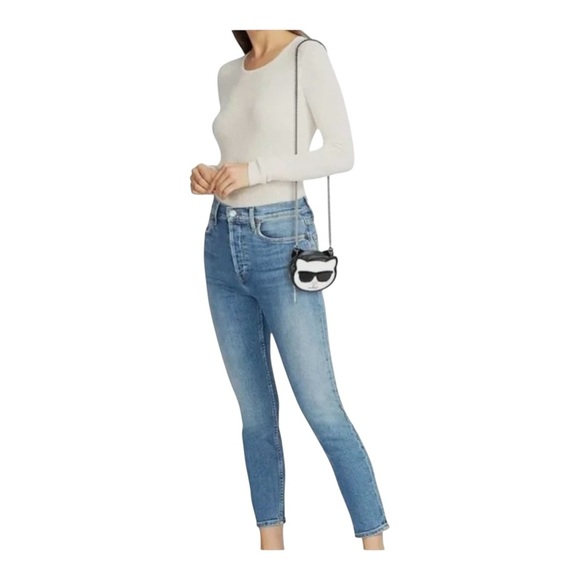 Karl Lagerfeld Kids Cat and Wallet Set - Black and Cream - Picture 5 of 8